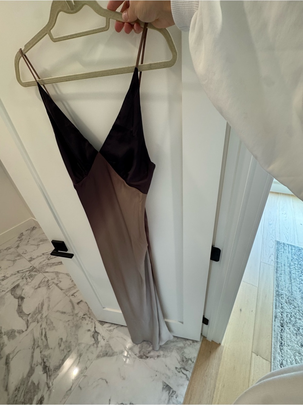 12th Tribe Mirabella Ombre Slip Maxi Dress in Brown - Picture 3 of 5